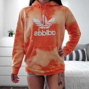 Custom Bleached Adidas Hoodie Pullover